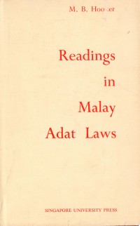 Image of Readings in Malay Adat Laws